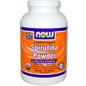 NOW Spirulina Powder, 1lb, Certified Organic