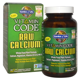 Garden of Life Vitamin Code Raw Calcium, 120 Vegan Capsules