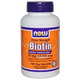 NOW Biotin 10,000 mcg, 120  VCaps