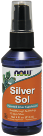 NOW Silver Sol, 4 fl oz, 10 PPM