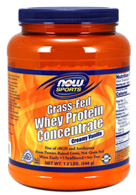 Now 1.2 Lbs - Whey Protein Concentrate, Grass-Fed Creamy Vanilla Powder Creamy Vanilla