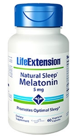 Life Extension Natural Sleep Melatonin, 5mg, 60 caps