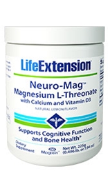 Life Extension Neuro-Mag Magnesium L-Threonate, with Calcium &amp; Vit D3, 225 Grams