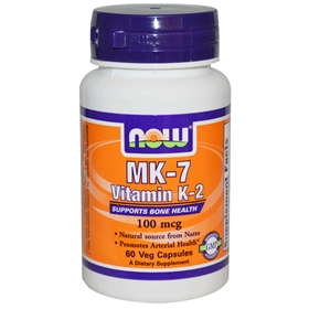 NOW MK-7, 100 mcg, 60 Vcaps