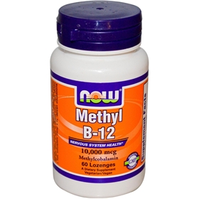 NOW Methyl B-12, 10,000 mcg, 60 loz