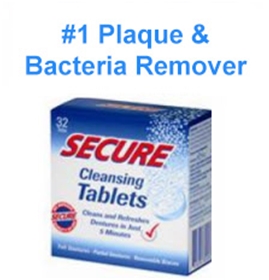 Secure  Anti-Plaque Cleansing Tablets Zinc Free  32 Tablets