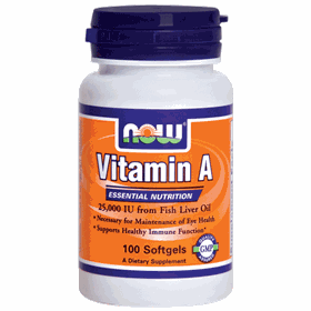 NOW Vitamin A 25,000 IU, 100 gels