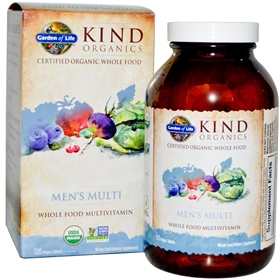 Garden of Life Kind Organics Men&#39;s Multi, 120 Tabs