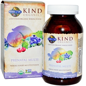 Garden of Life Kind Organics Prenatal Multi, 90 Tabs