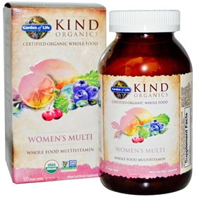 Garden of Life Kind Organics Woman&#39;s Multi, 120 Tabs