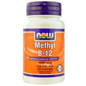NOW Methyl B-12, 5000 mcg, 120 Lozenges