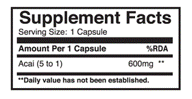 Natural Products Acai, 600mg, 120 caps, Organic