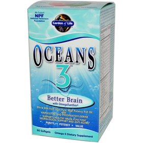 Garden of Life Oceans 3 Better Brain, 90 Softgels