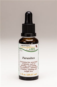 Newton Homeopathics Pets PARASITES, 1 fl oz Liquid