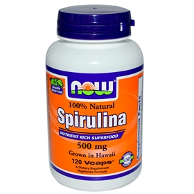 NOW Spirulina, 500mg, 120 Vcaps