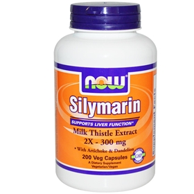 Now Silymarin 2X, 300mg, 200 caps
