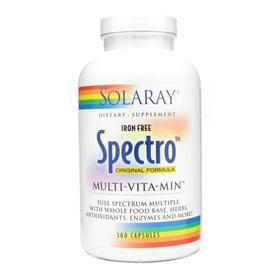 Solaray Spectro Multi, Iron Free, 360 caps
