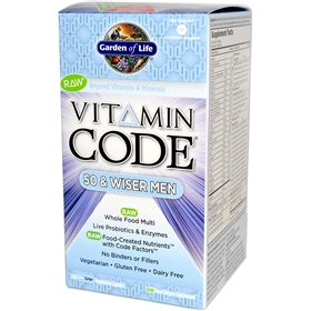 Garden of Life Vitamin Code 50 &amp; Wiser Men&#39;s Formula, 120 caps