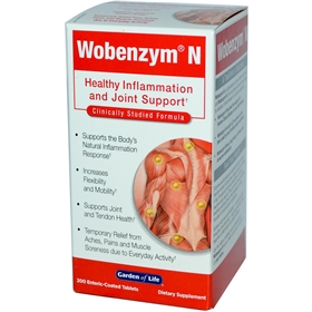 Garden of Life Wobenzym N, 200 Tablets