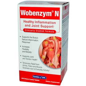 Garden of Life Wobenzym N, 400 Tablets